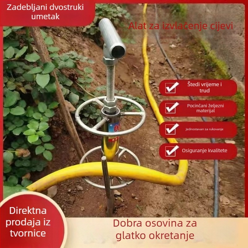 Alat za izvlačenje cijevi za prskanje, poljoprivredni savijač cijevi, držač za ugradnju u tlo i pribor za navodnjavanje