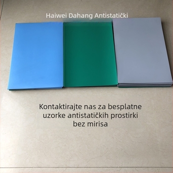 Zelena ESD antistatična protuklizna radna podloga za stol, bez mirisa, otporna na visoke temperature