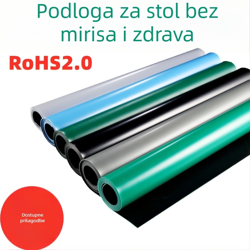 Antistatična radna podloga za elektroniku, ekološki PVC, zelena