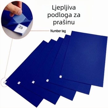 Plavi antistatični ljepljivi podni mat za čiste prostore, PU kaučuk, 60×90 cm (24×36 in), model NC004