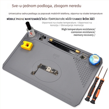 Antistatična silikon podloga za popravak mobitela i računala, otporna na visoke temperature i toplinska izolacija, model 615, pogodna za lemljenje i rad s pištolom za toplinski zrak