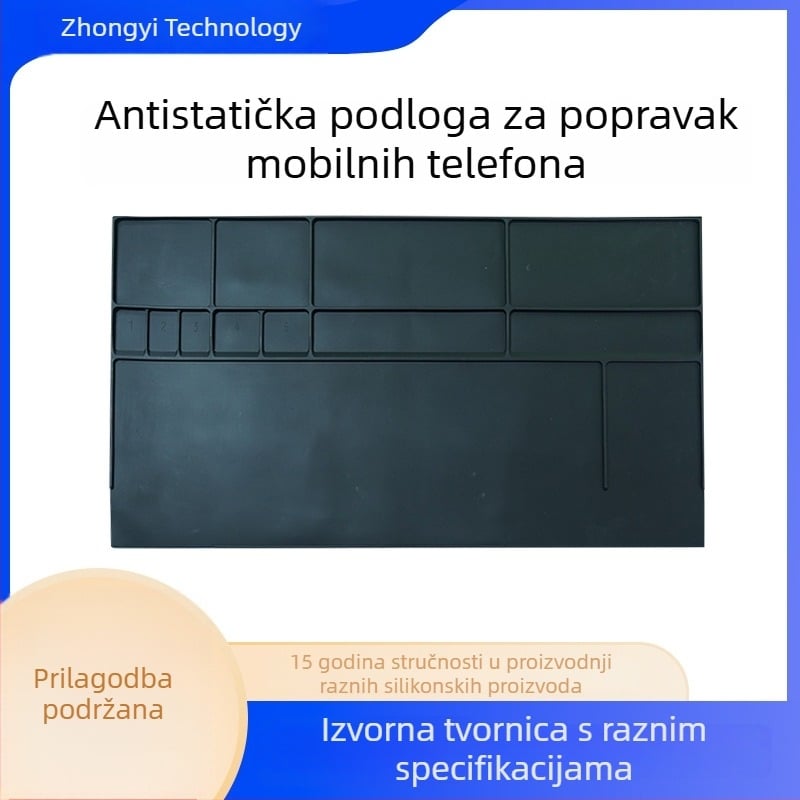 Antistatična radna podloga za popravak elektronike, otporna na visoke temperature, bez mirisa, model Te-508