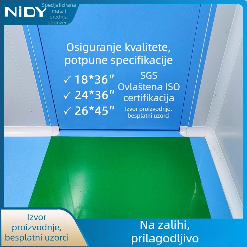 Zelena ljepiljiva podloga za prašinu za tvornice i radionice, laboratorije i operacijske dvorane, jednokratna podloga za čiste sobe