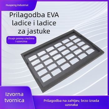 Prilagođena antistatična EVA pločica s nepravilnog oblika ugraviranim tlmičem za šokove i podlogom od pjene za pakiranje