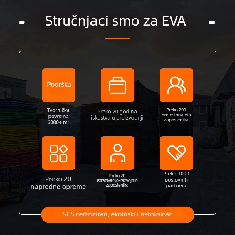 EVA embosirana pjena ploča, otporna na vatru, antistatična, ublažava udarce