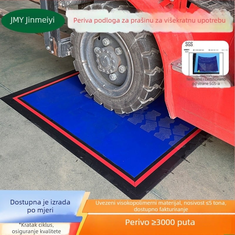 Periv silikon ljepljivi mat za prašinu, za čišćenje potplata cipela i kotača AGV viljuškara, višekratna uporaba.