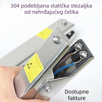Eksplozijski otporan elektrostatni klips za uzemljenje od nehrđajućeg čelika, sa zvučnim i vizualnim alarmom