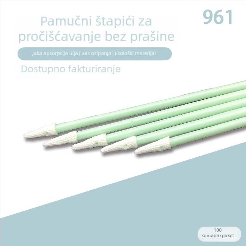 Bezprašni pamučni štapići s spužvastim vrhom za antistatično čišćenje inkjet pisača i pisača velikog formata