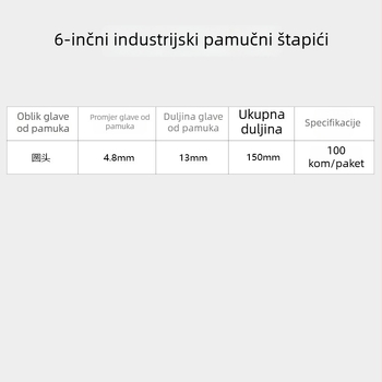 6 inča / 15 cm drveni štapić s pamučnim tamponom za industrijsko čišćenje optičkih UV leća, bez prašine, antistaticki