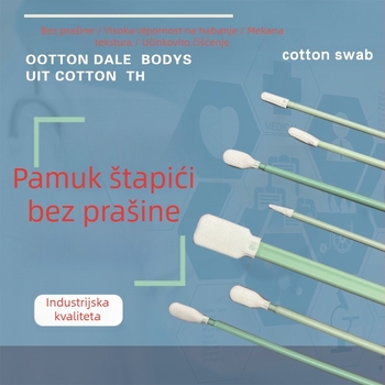 Bezprašni štapić od vate sa šupljkastim vrhom – alat za čišćenje preciznih instrumenata, pisača i čipova