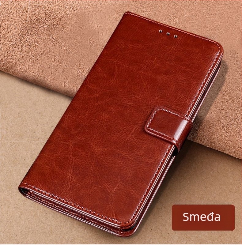 Kućište od imitacijske kože za Xiaomi POCO F7 Ultra, X7 Pro i M6 Plus, s potpunim zaštitnim rubom i držačem