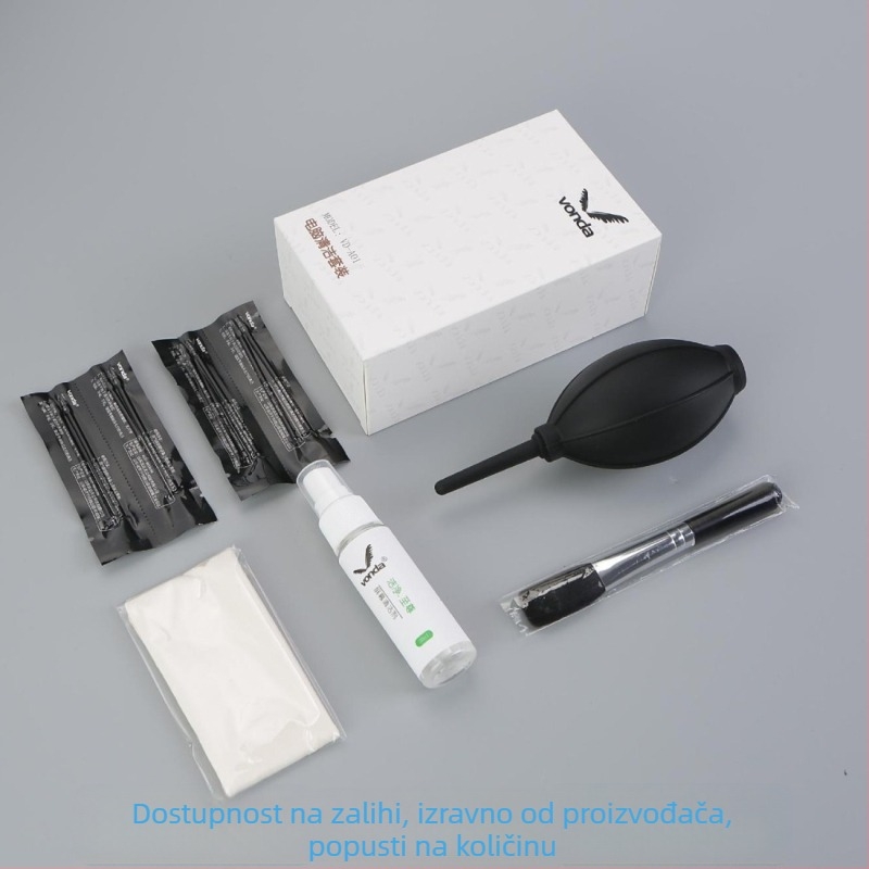 VD-A01 antistatički set za čišćenje prijenosnih i stolnih računala, 5-dijelni set, uklanja masne ostatke i otiske prstiju s tipkovnice i prostora između tipki, za čišćenje zaslona i leća