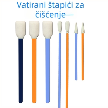 Štapić za čišćenje mlaznice industrijskog inkjet pisača, anti-staticki, sunđer za upijanje ulja, narančasto crveno i plavo