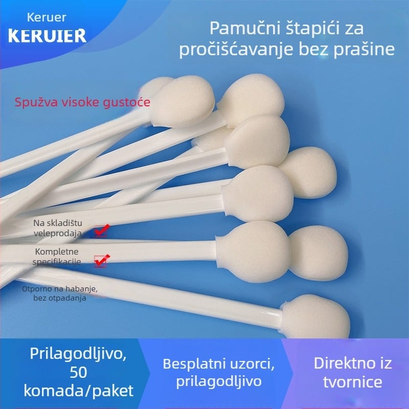 Bezprašni štapić za čišćenje elektronike sa spužvastim vrhom