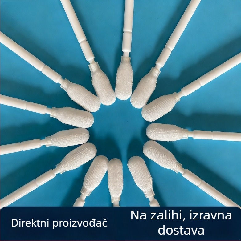 Bez prašine, jednokratni uzorkovni štapić s platnenim vrhom