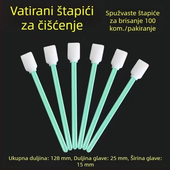 Bezprašni štapić za čišćenje leće s mlaznicom i spužvastim vrhom