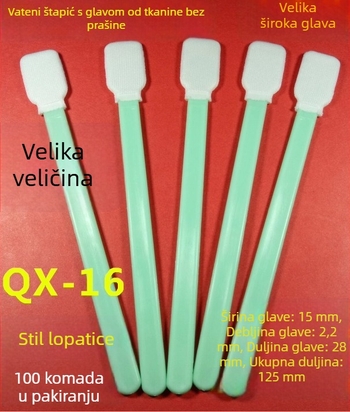 Laserske pamučne štapiće s bezprašnim vrhovima za čišćenje elektroničkih zaslona i naočala; spužvasti štapići za čišćenje