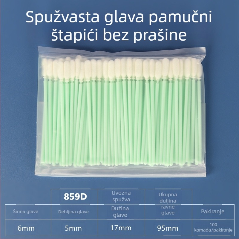 859D spužvasta glava bez prašine, pamukasti štapić za čišćenje tinte za mlazne glave printera i UV ispis