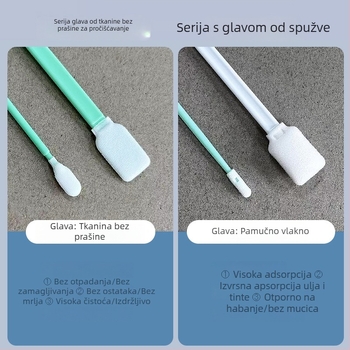 707C štapići od pamuka s spužvastim vrhom za elektroničko čišćenje, bez prašine, 100 kom