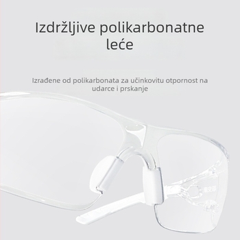 Industrijske zaštitne naočale protiv prskanja, s anti‑fog lećama i prozirnim vizirom za lice za prevenciju bolesti