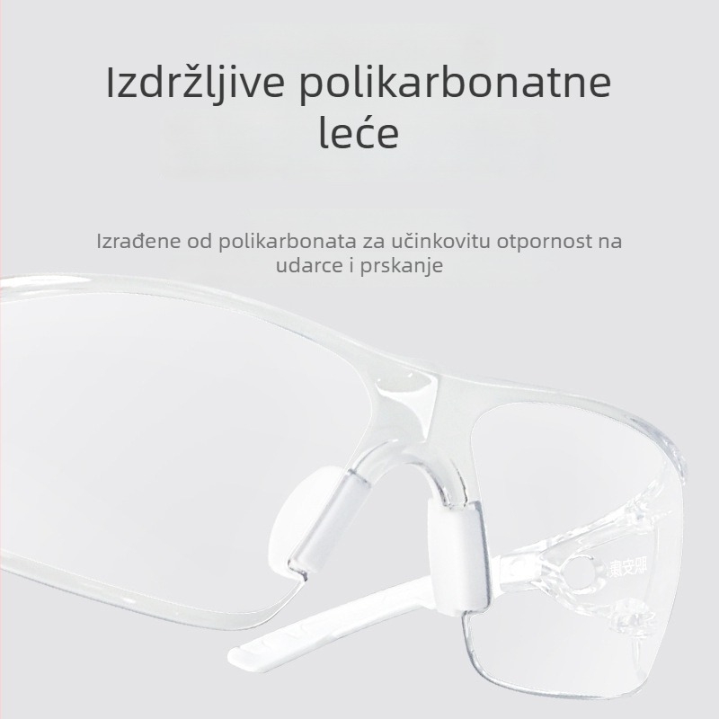 Industrijske zaštitne naočale protiv prskanja, s anti‑fog lećama i prozirnim vizirom za lice za prevenciju bolesti
