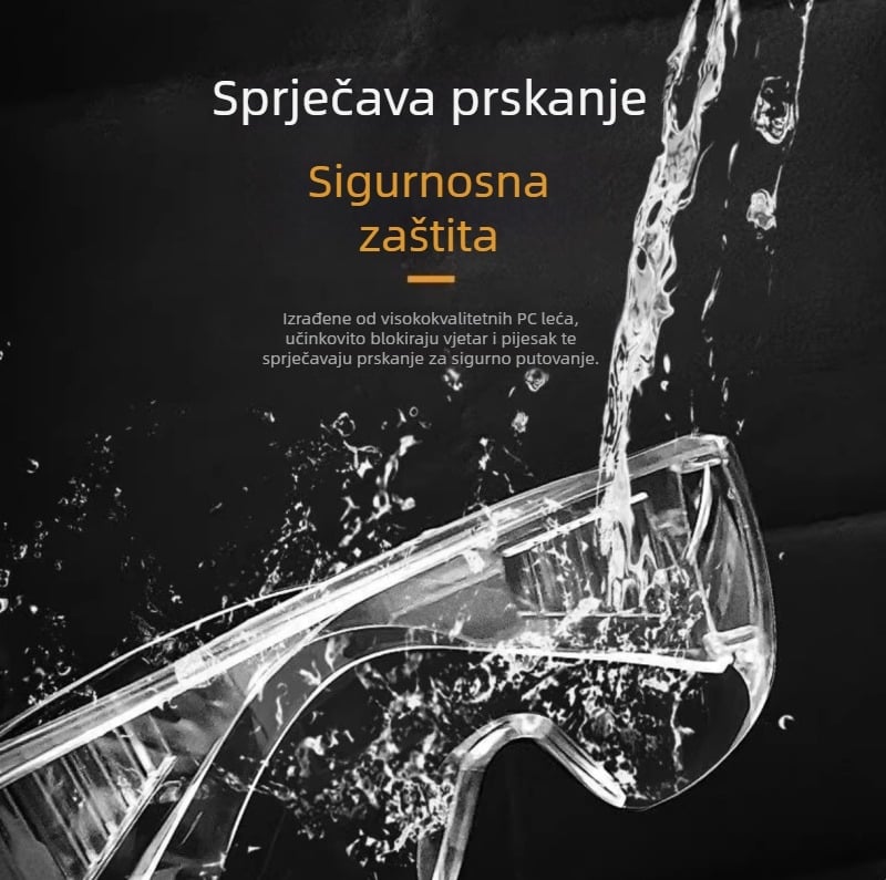 Laboratorijske zaštitne naočale, zaštita od prskanja, prašine, zamagljivanja, vjetra i pijeska