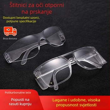 PC zaštitne naočale, protiv prskanja, protiv magljenja, otporne na udarce, otporne na vjetar, prozirne leće