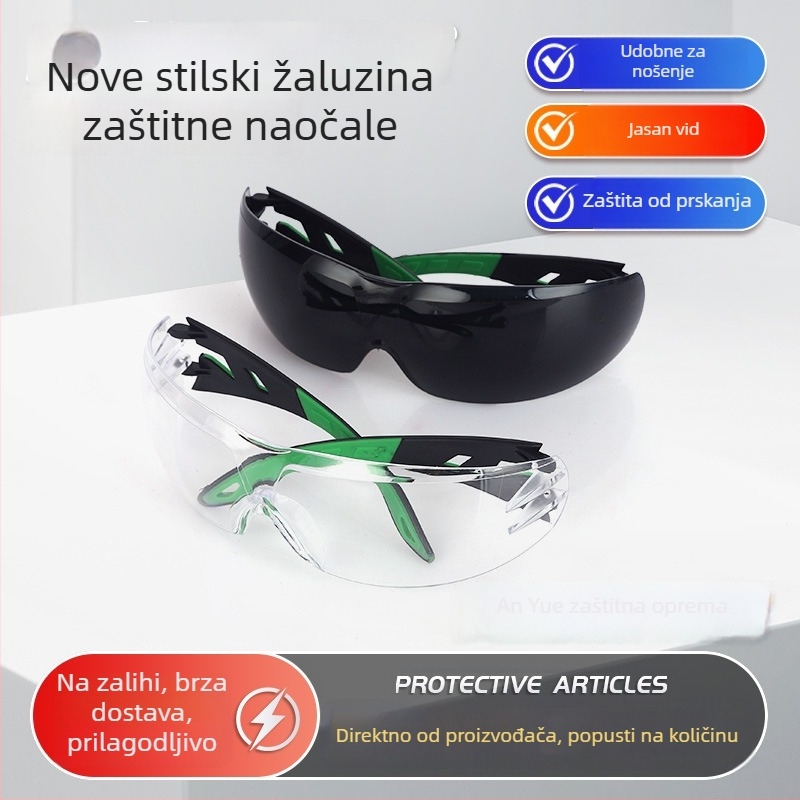 Novi stil zaštitnih naočala za industrijsko okruženje: prašno-otporne, otporne na udarce, zaštita od prskanja i kemikalija; za vožnju biciklom