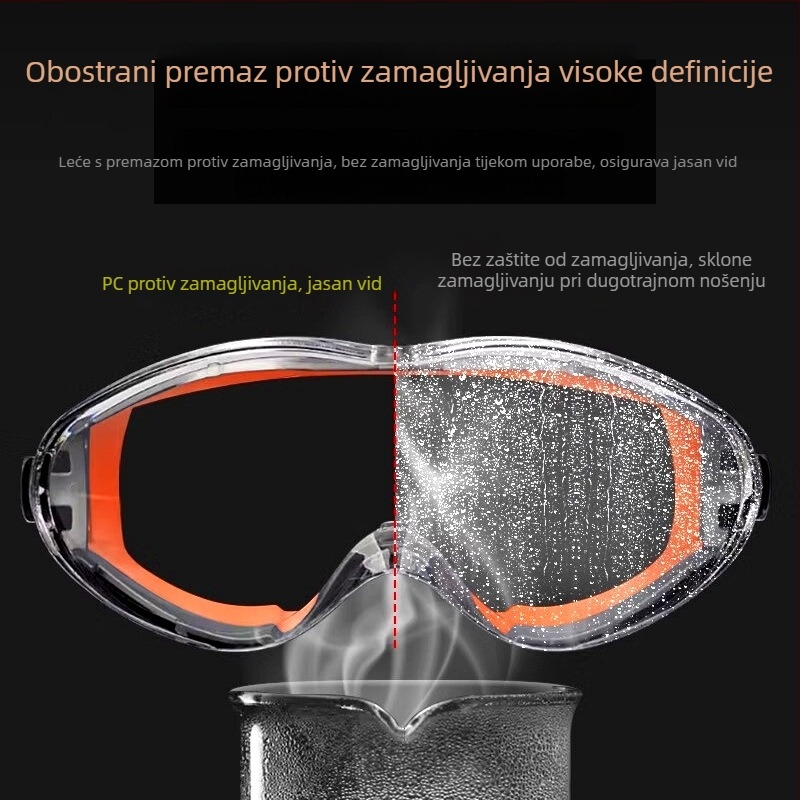 Huadun višefunkcionalne zaštitne naočale, otporne na udarce i prašinu, protiv zamagljivanja, zaštita od prskanja, za vožnju biciklom i brušenje