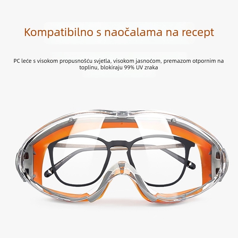 Huadun višefunkcionalne zaštitne naočale, otporne na udarce i prašinu, protiv zamagljivanja, zaštita od prskanja, za vožnju biciklom i brušenje