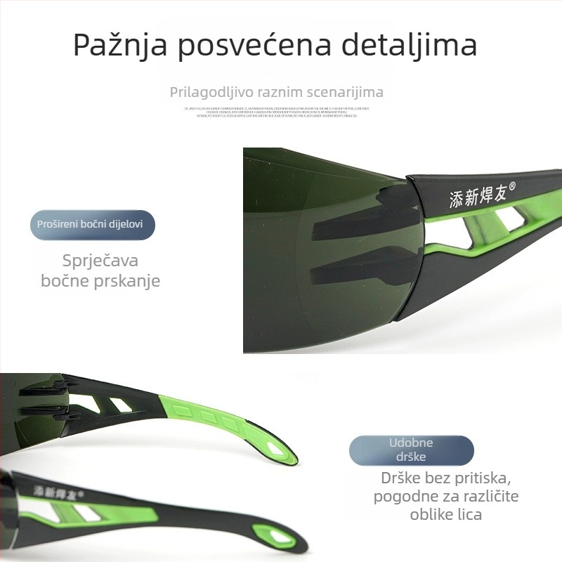 T3 zaštitne naočale za zavarivanje, druga generacija, polikarbonatne leće, UV zaštita, anti-fog, zaštita od prašine za zavarivanje argonskim lukom