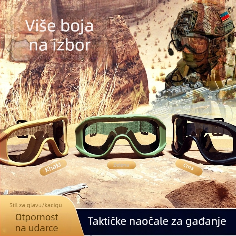 Taktičke zaštitne naočale otporne na vjetar i prašinu, otporne na udarce za vanjsku upotrebu