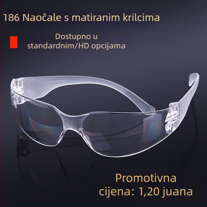186 Zaštitne naočale za vožnju i rad - otporne na udarce, otporne na vjetar i prašinu, polirane leće