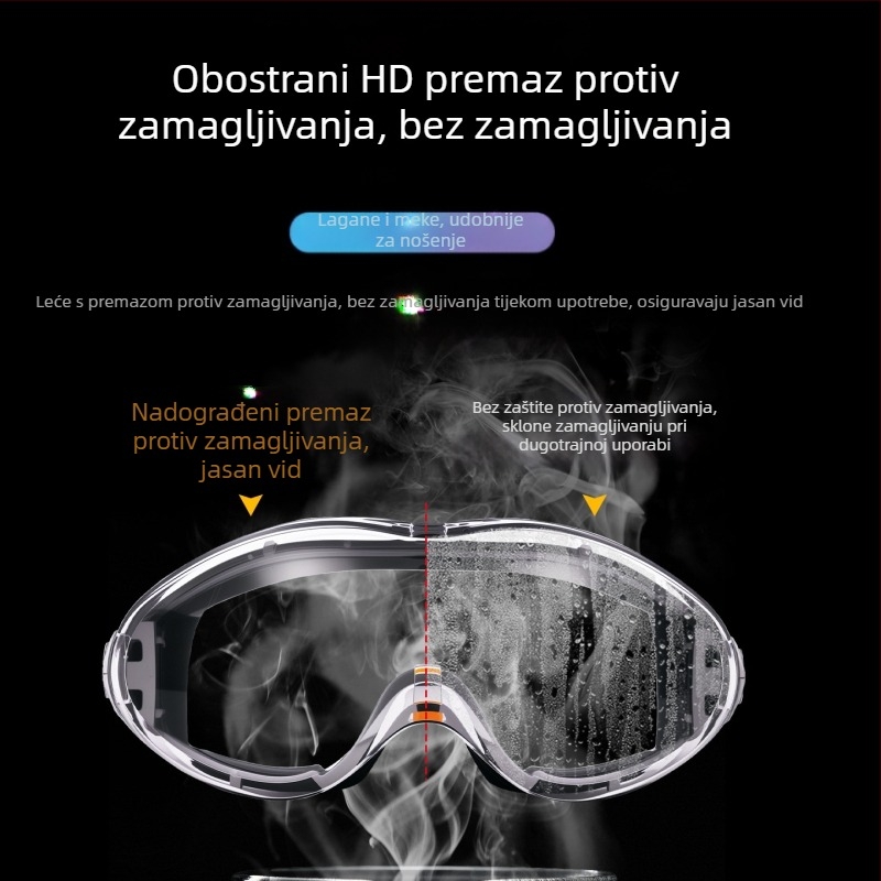 Potpuno zatvorene zaštitne naočale za industrijsko rezanje i brušenje — zaštita od prašine, magljenja, prskanja i pijeska