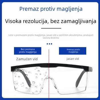 Zaštitne naočale protiv zamagljivanja sa zaštitom od prskanja, prašine, vjetra i pijeska, prozirne leće od polikarbonata