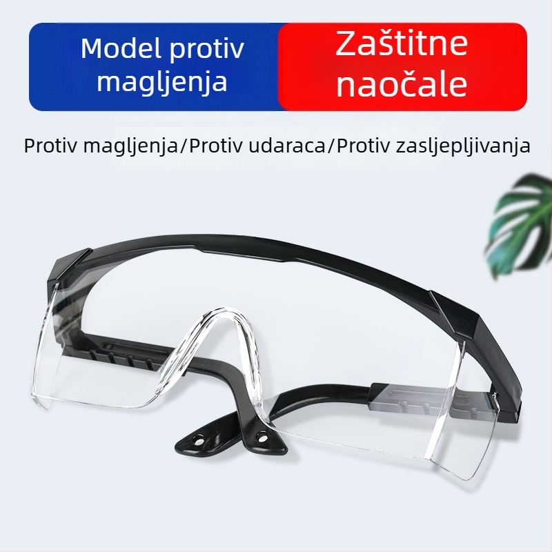 Zaštitne naočale protiv zamagljivanja sa zaštitom od prskanja, prašine, vjetra i pijeska, prozirne leće od polikarbonata