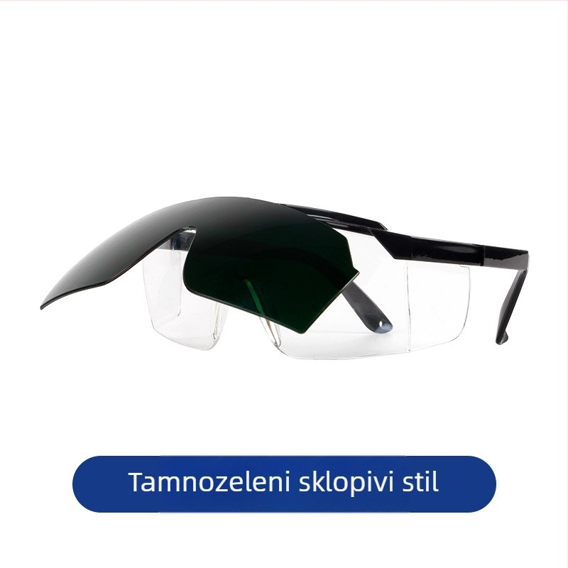 Plave rubne naočale za zavarivanje s UV zaštitom, plosne leće, TIG zavarivanje, zaštita od prskanja