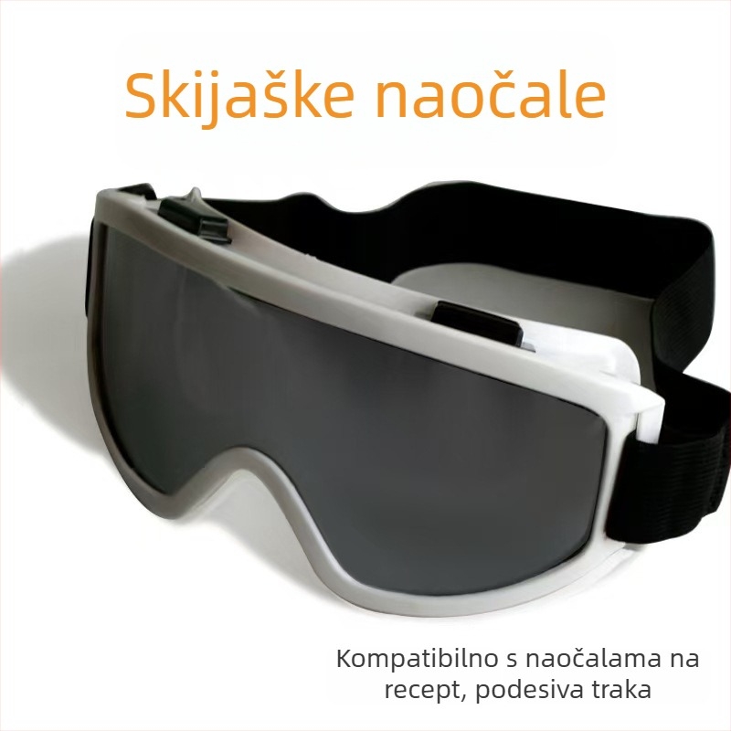 Vanjske skijaške i biciklističke naočale otporne na vjetar, prašinu i udarce, s ugrađenim lećama, zaštita od snježnog zasljepljenja