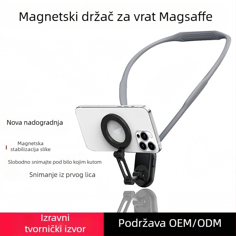 Držač za snimanje na prsima s anti-vibracijskom stabilizacijom, MagSafe magnetski držač za telefon, za vanjske livestreamove