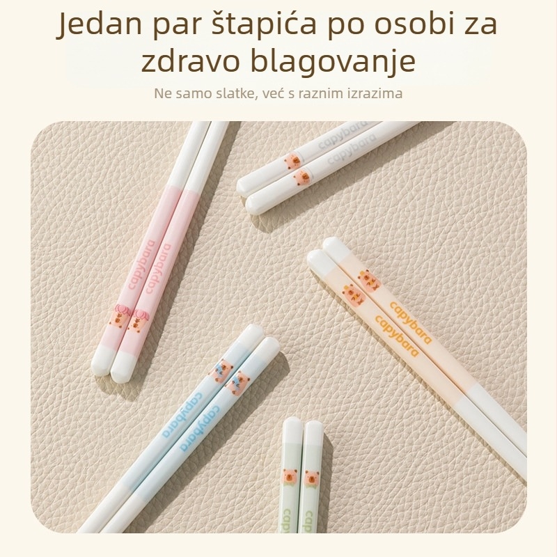 Melamin štapići za jelo za kućnu upotrebu, otporni na visoke temperature, slatkog dizajna visoke kvalitete, antibakterijski i otporni na plijesan, za osobnu upotrebu