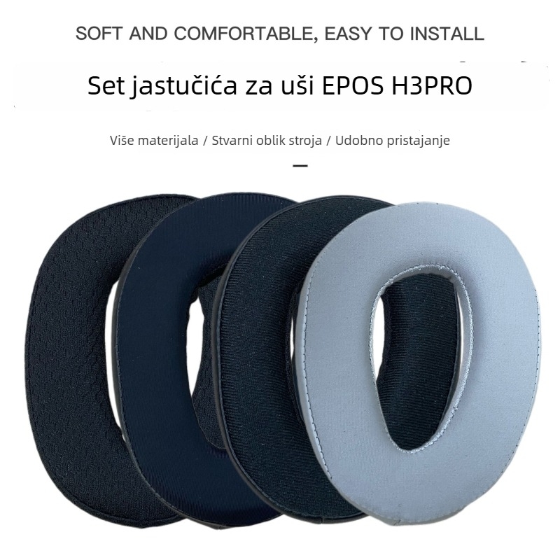 Ušne jastučiće za EPOS H3/H3PRO Hybrid slušalice – zamjenski dijelovi, spužva i kožne navlake