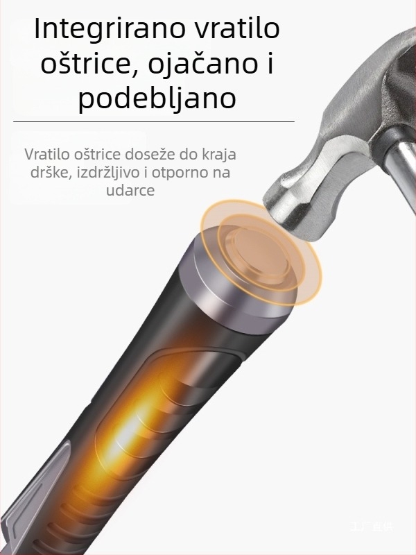 Ekstra dugi odvijač s ravnom glavom i produženim vratom, vojničkog stila