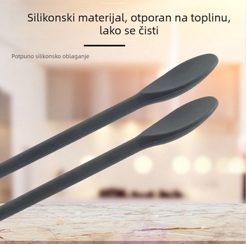 Produžni silikonski štapići i žlica, set za napitke i mliječni čaj, otporan na toplinu, dvostruka namjena