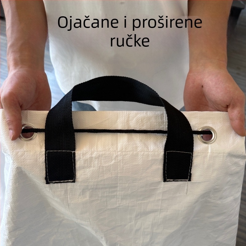 Izdržljiva pletena torba za pohranu s šnimrom za zatvaranje, pogodna za preseljenje i pakiranje