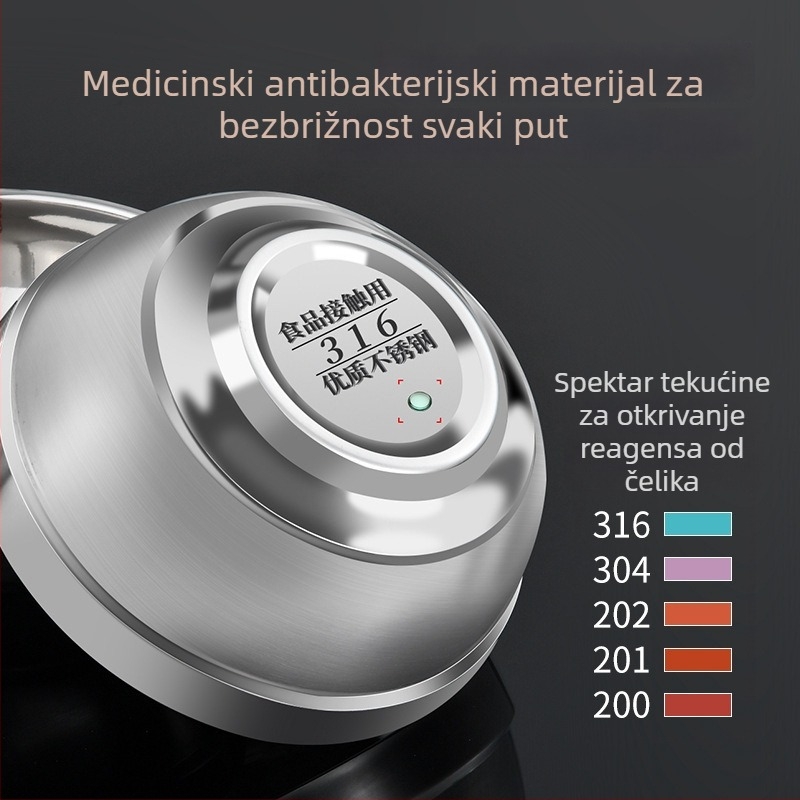 304 nehrđajući čelik zdjela, prehrambena kvaliteta, dvostruko izolirana, otporna na padove, za kućnu upotrebu, za odrasle i djecu, gravirana zdjela