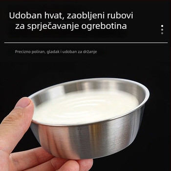 Korejskog stila zlatna posuda od nehrđajućeg čelika s držačem — mala zdjela za grickalice i umake za hot pot, japanska kuhinja