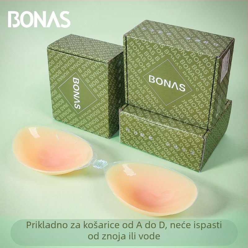 Bonas silikonske nadopune za male grudi – nevidljivi grudnjak za vjenčanu haljinu, podizanje i oblikovanje dekolta, tanak dizajn