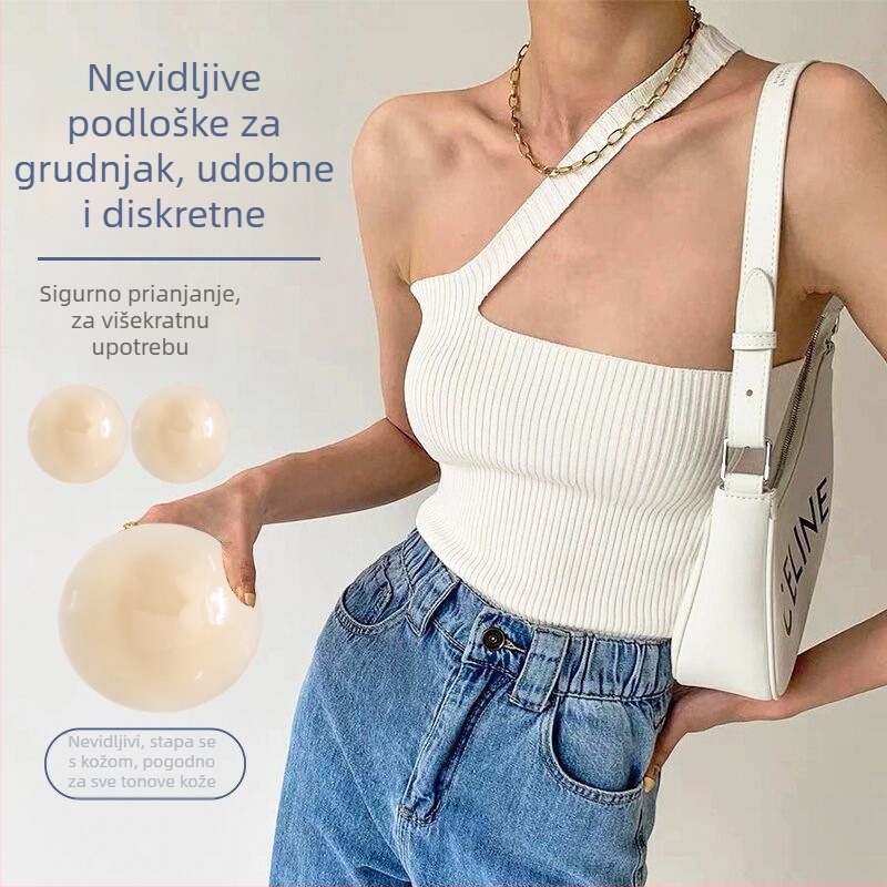 Pei Ya silikonske naljepnice za bradavice – nevidljive, tanke, kružnog oblika, pokrivanje dojki