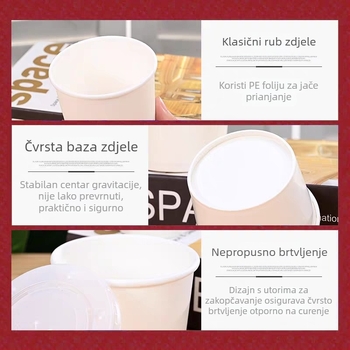 Jednokratne posude, zdjelice za rižu i set pribora za kućnu upotrebu – debeli posude za pakiranje i kutije za instantnu nudlu