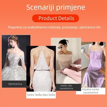 Silicone patch za grudi u obliku školjke, bez naramenica, nevidljiv, debeli push-up